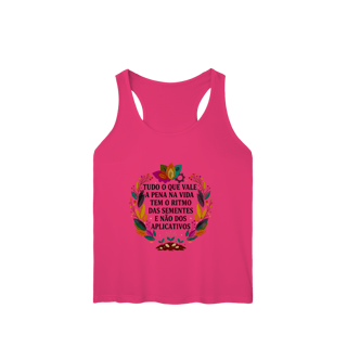 Nome do produto REGATA FEMININA O RITMO DAS SEMENTES