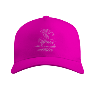 Nome do produto BONÉ AMERICANO COM TELA OFFLINE É ONDE O MUNDO ACONTECE