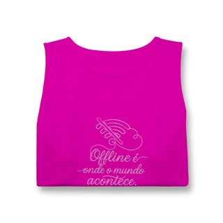 Nome do produto REGATA MASCULINA SPORT DRY UV OFFLINE É ONDE O MUNDO ACONTECE