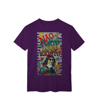 Nome do produto CAMISETA UNISSEX - “NÃO POSTO, LOGO EXISTO.”
