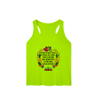 Nome do produto REGATA FEMININA O RITMO DAS SEMENTES