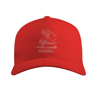 Nome do produto BONÉ AMERICANO COM TELA OFFLINE É ONDE O MUNDO ACONTECE