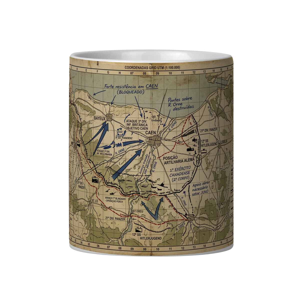 Nome do produto: MAPA TÁTICO NORMANDIA 1944