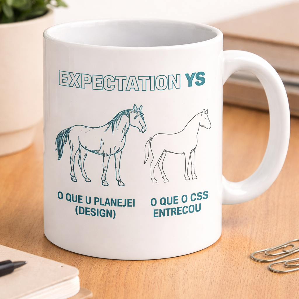 Nome do produto: Caneca Programador – Expectation vs Reality