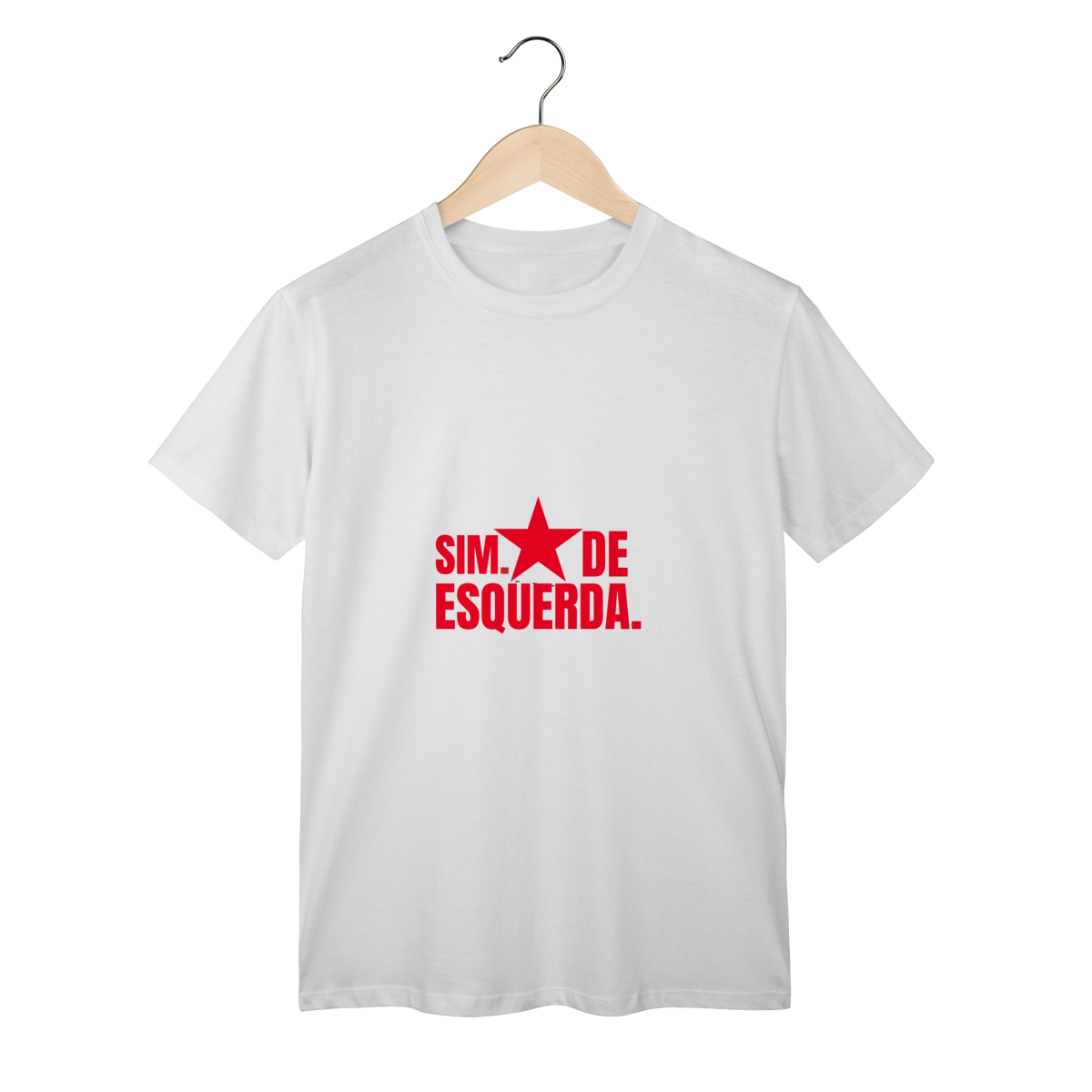 Nome do produto: Camiseta SIM. DE ESQUERDA.