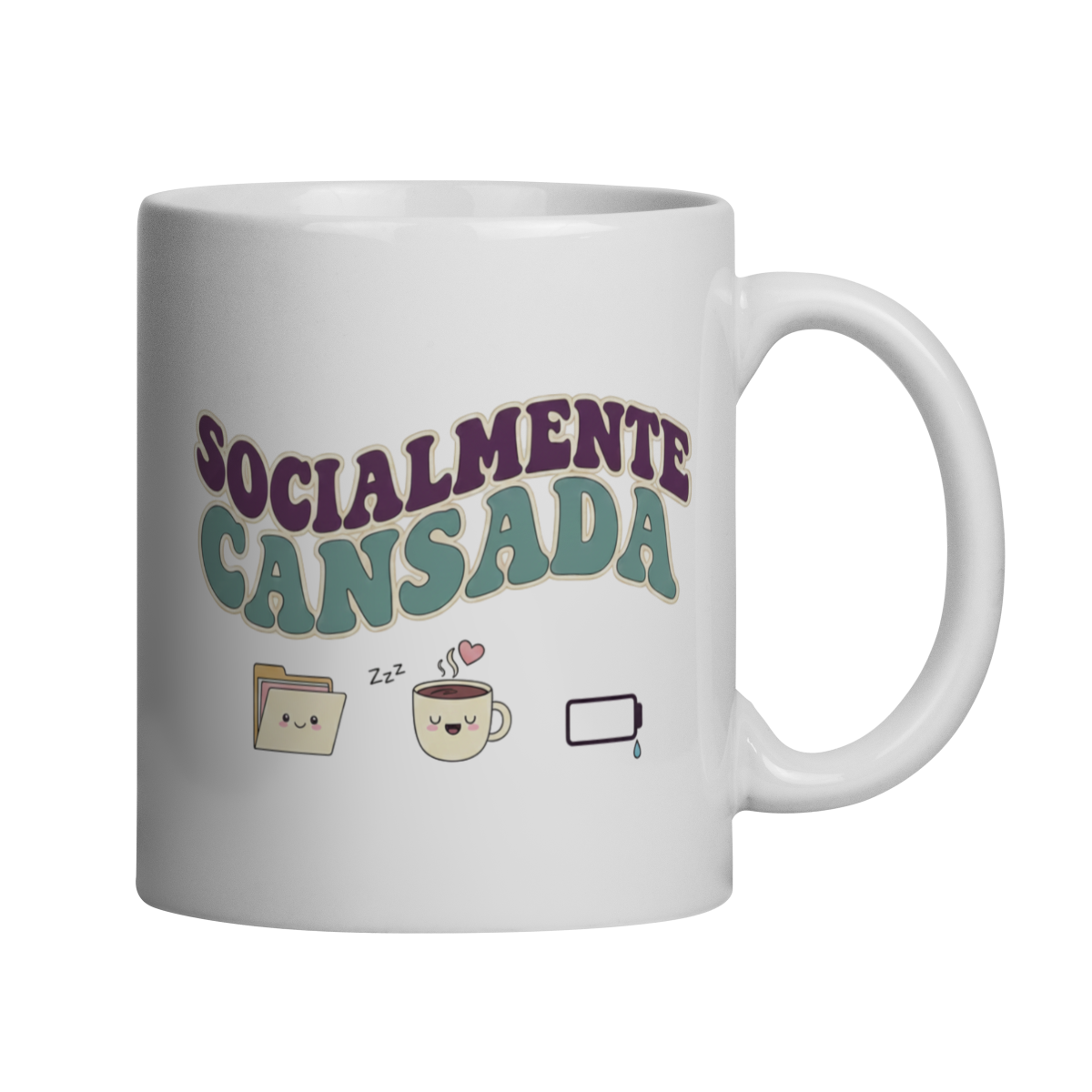 Nome do produto: Caneca - Socialmente Cansada