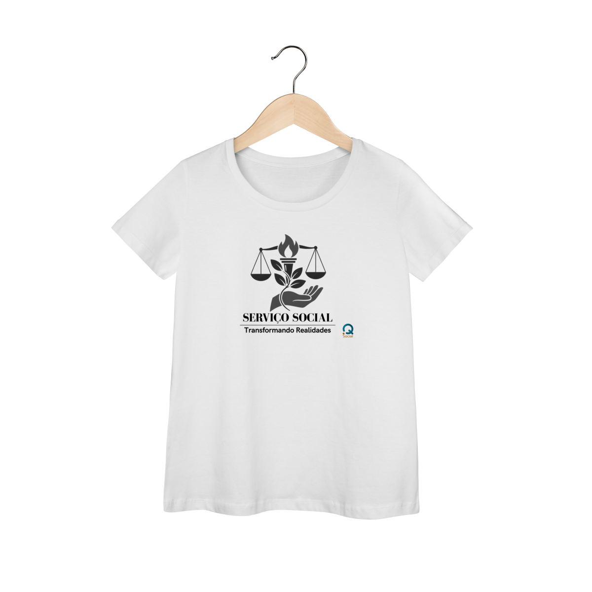 Nome do produto:  Camiseta Baby Look Serviço Social – Transformando Vidas