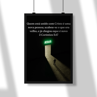 Nome do produto Pôster com o versículo de 2 Coríntios 5.17.