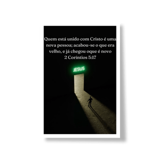 Nome do produto Pôster com o versículo de 2 Coríntios 5.17.