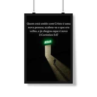 Nome do produto Pôster com o versículo de 2 Coríntios 5.17.