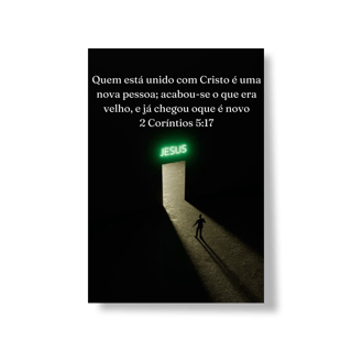 Nome do produto Pôster com o versículo de 2 Coríntios 5.17.