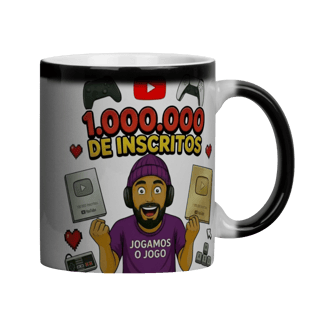 Caneca Mágica Comemorativa 1 Milhão de Inscritos