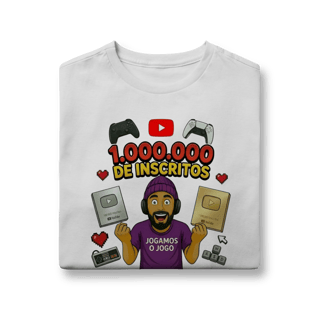 Nome do produto Camisa Infantil (10 a 14) Comemorativa 1 Milhão de Inscritos