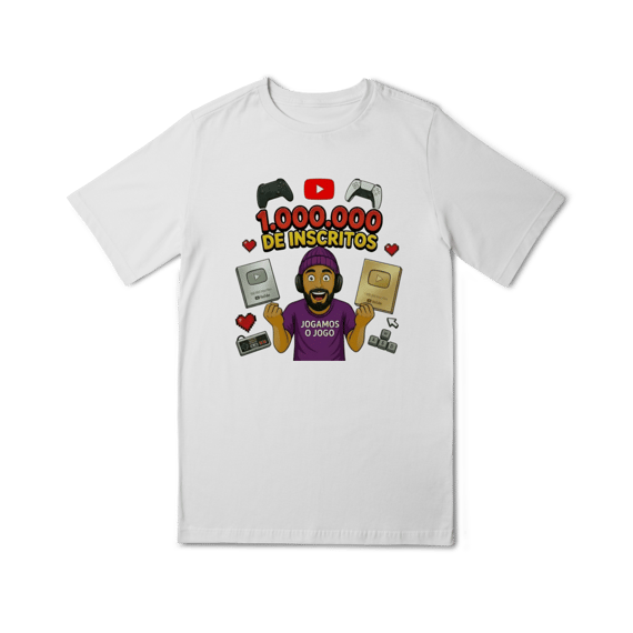 Camisa Infantil (10 a 14) Comemorativa 1 Milhão de Inscritos