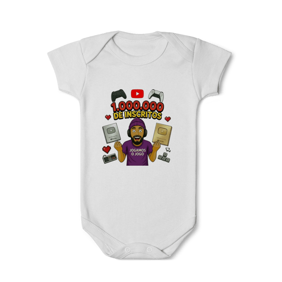 Body Infantil Comemorativo 1 Milhão de Inscritos
