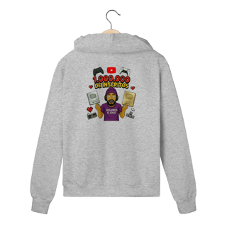 Moletom Com Ziper Comemorativo 1 Milhão de Inscritos