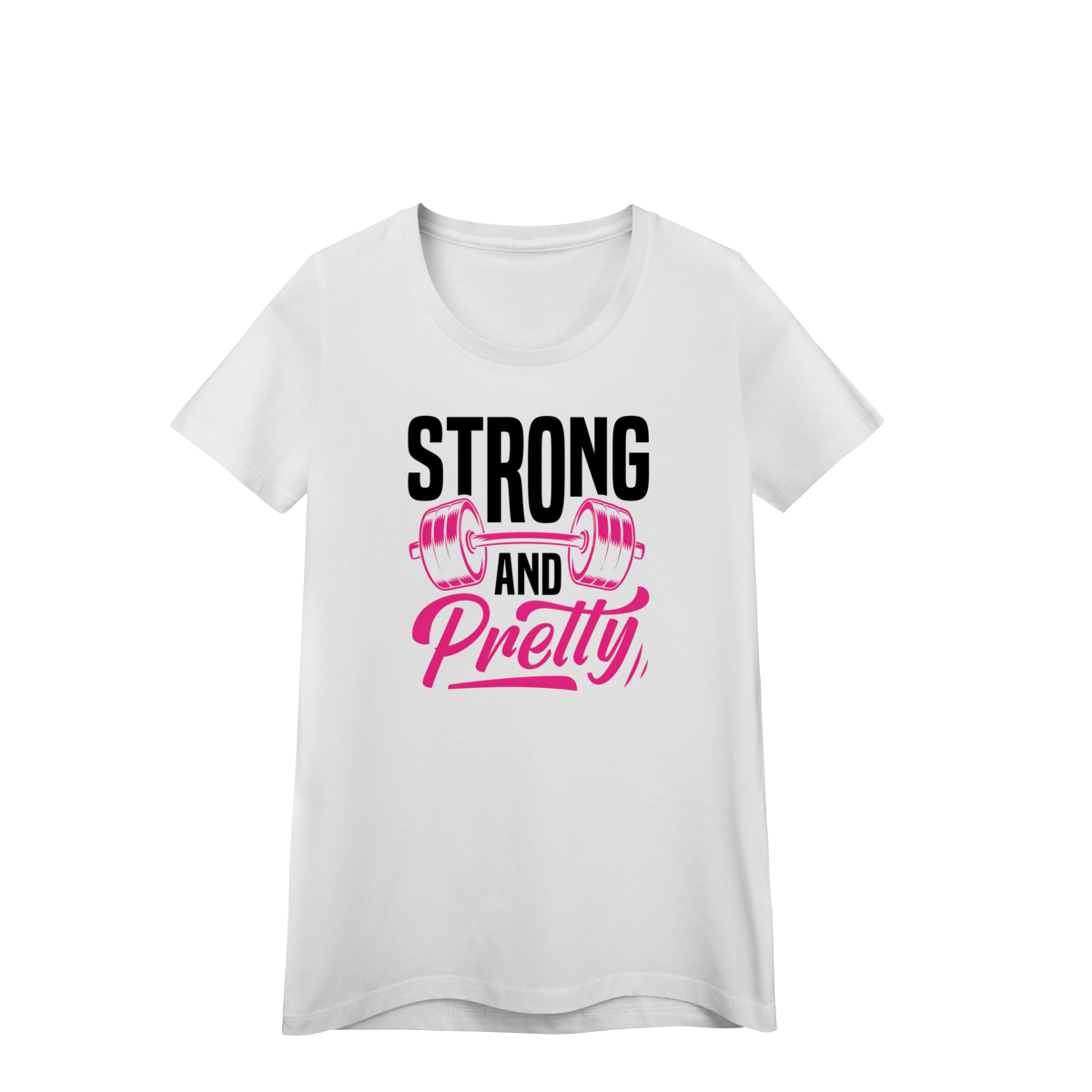 Nome do produto: Camiseta Feminina  Strong and Pretty