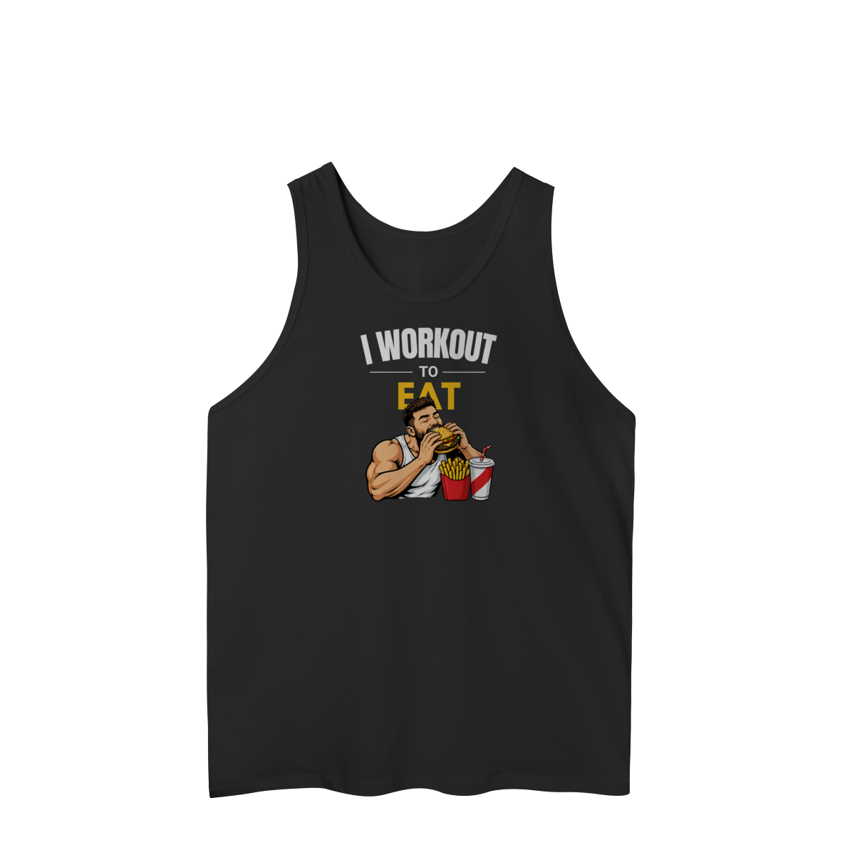 Nome do produto: Regata Masculina Work Out to Eat