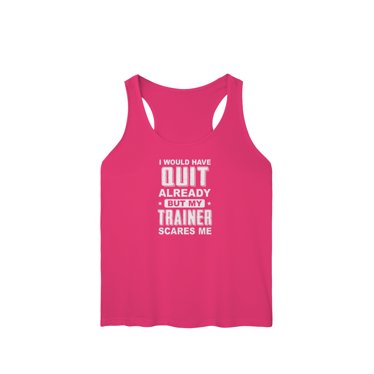 Nome do produto: Regata Feminina Dry UV My Trainer Scares Me