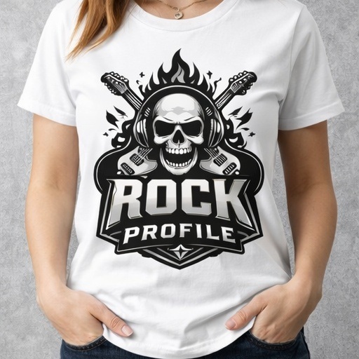 Nome do produto: Camiseta Clássica Rock Profile