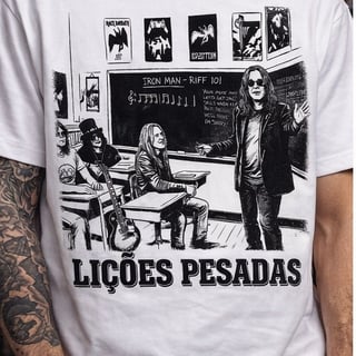 Camiseta Premium Ozzy Lições Pesadas