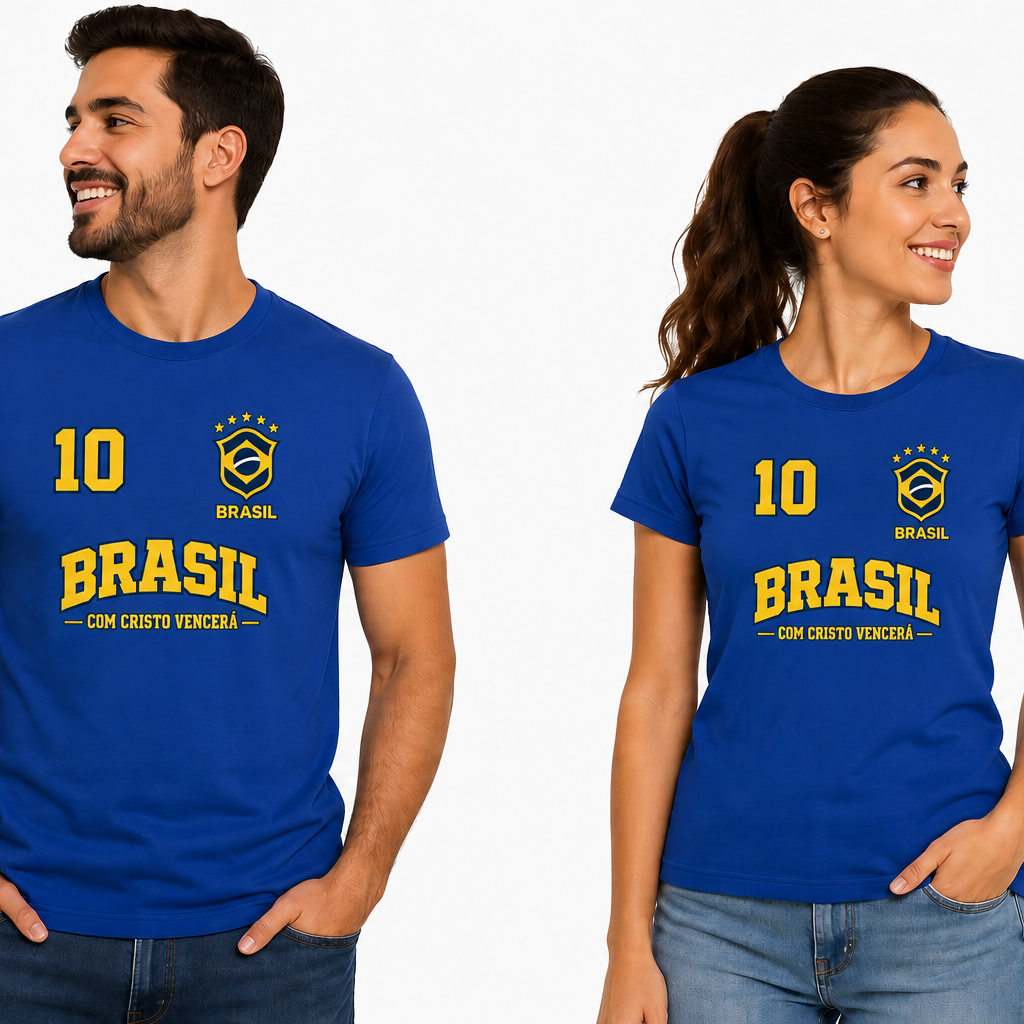 Camiseta Quality Brasil com Cristo