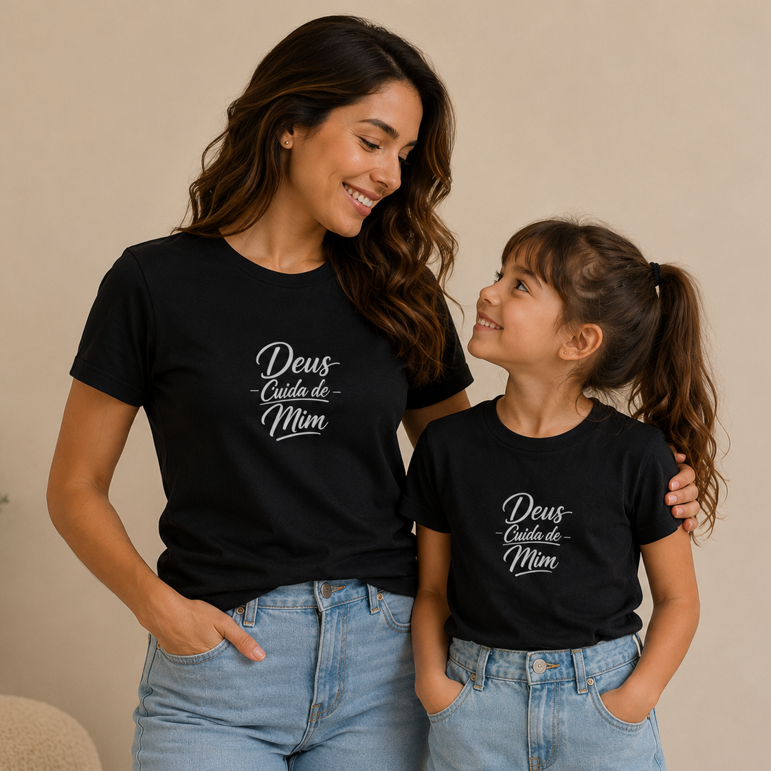 Camiseta Quality Deus Cuida - (10 a 14 anos)