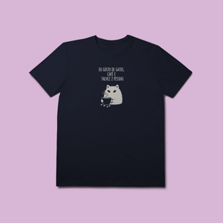 Nome do produto Camiseta Premium Petnip Gatos Café 2 Pessoas -  100% Algodão