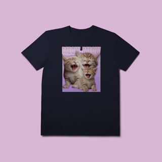 Nome do produto Camiseta Premium Petnip MEOW-MEOW - 100% Algodão
