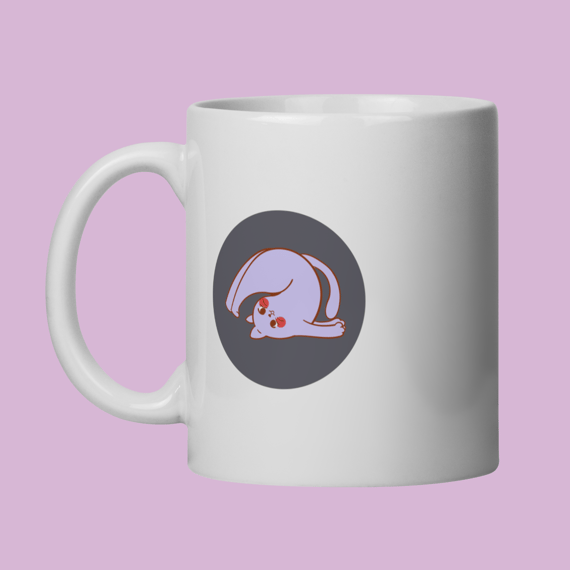 Caneca gato de ponta cabeça