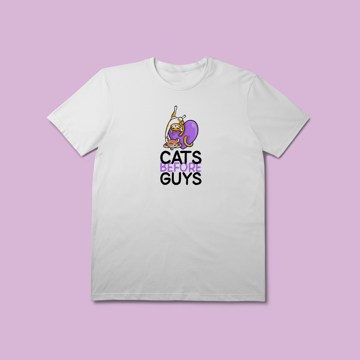 Nome do produto: Camiseta Premium Petnip Cats Before Guys - 100% Algodão