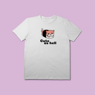 Camiseta Premium Petnip Gato Sushi Cute As Hell - 100% Algodão