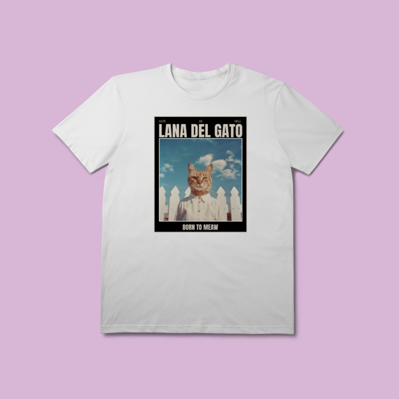 Camiseta Premium Petnip Lana Del Gato - 100% Algodão