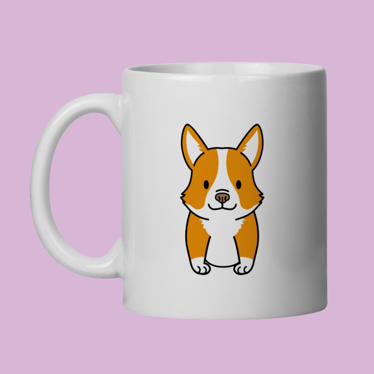 Nome do produto: Caneca Petnip Corgi Love - Porcelana Premium Artesanal