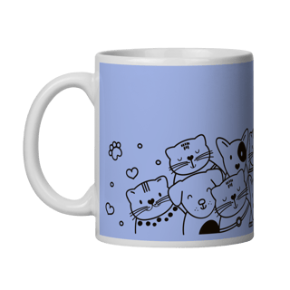 Caneca Cats and Dogs - Porcelana Premium