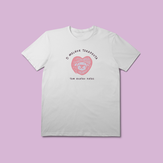 Camiseta Premium Terapia Quatro Patas Cães - 100% Algodão