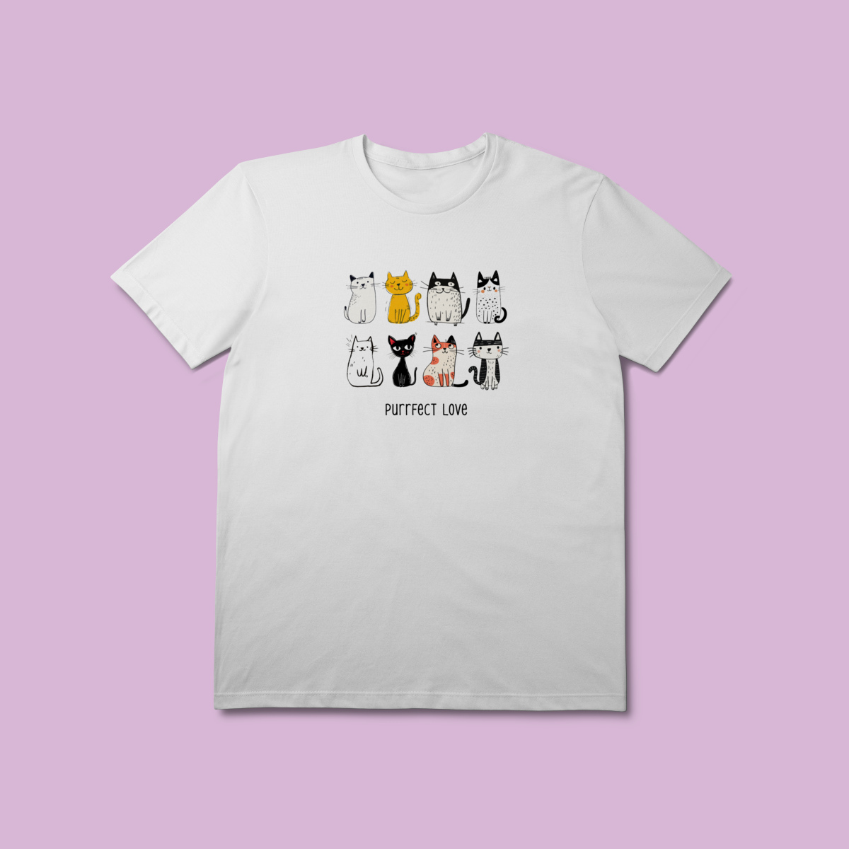 Nome do produto: Camiseta Premium - Purrfect love Cats