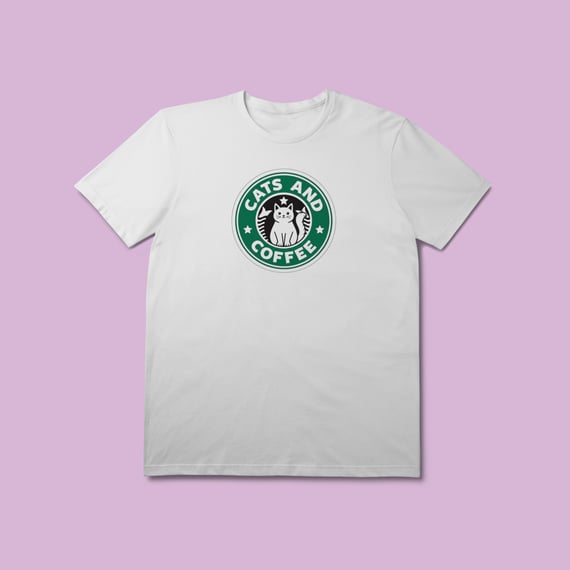 Camiseta Premium Cats & Coffee