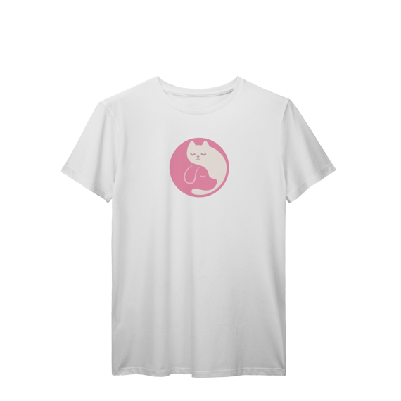 Camiseta 100% Algodão - Amor Gatinhos & Doguinhos