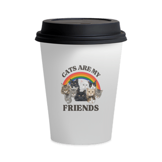 Copo Cerâmica - All cats are my friends