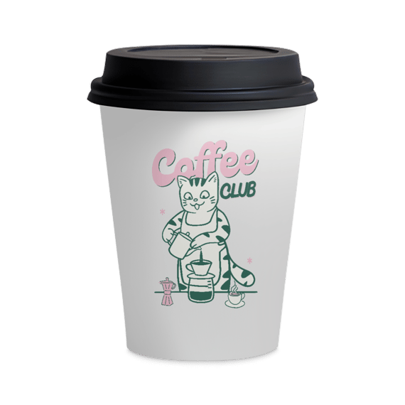 Copo de Cerâmica - Coffee club gatinho