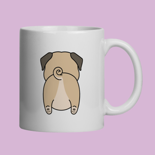 Nome do produto Caneca Pug 360: Dobrinhas e Língua de Fora