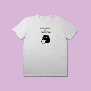 Nome do produto Camiseta Premium Petnip Gatos Café 2 Pessoas -  100% Algodão