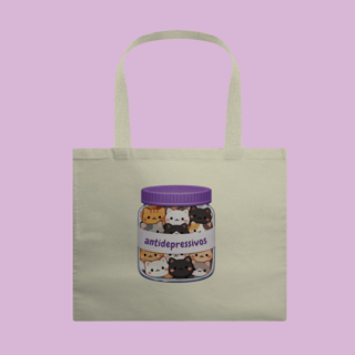 Ecobag Antidepressivos Gatos - 100% Algodão