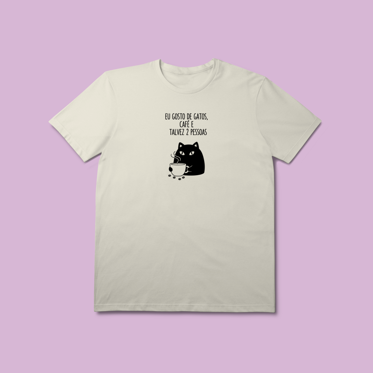 Nome do produto: Camiseta Premium Petnip Gatos Café 2 Pessoas -  100% Algodão
