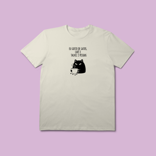 Nome do produto Camiseta Premium Petnip Gatos Café 2 Pessoas -  100% Algodão