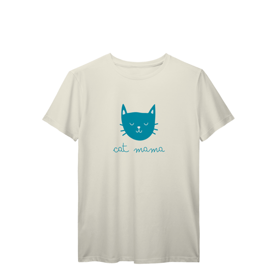 Camiseta 100% Algodão - Blue Cat Mama
