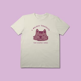 Nome do produto Camiseta Premium - O melhor terapeuta tem 4 patas