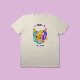 Nome do produto Camiseta Premium - My soulmate is a dog