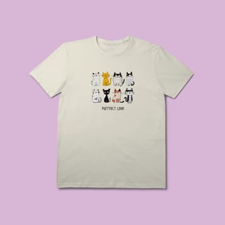 Nome do produto Camiseta Premium - Purrfect love Cats